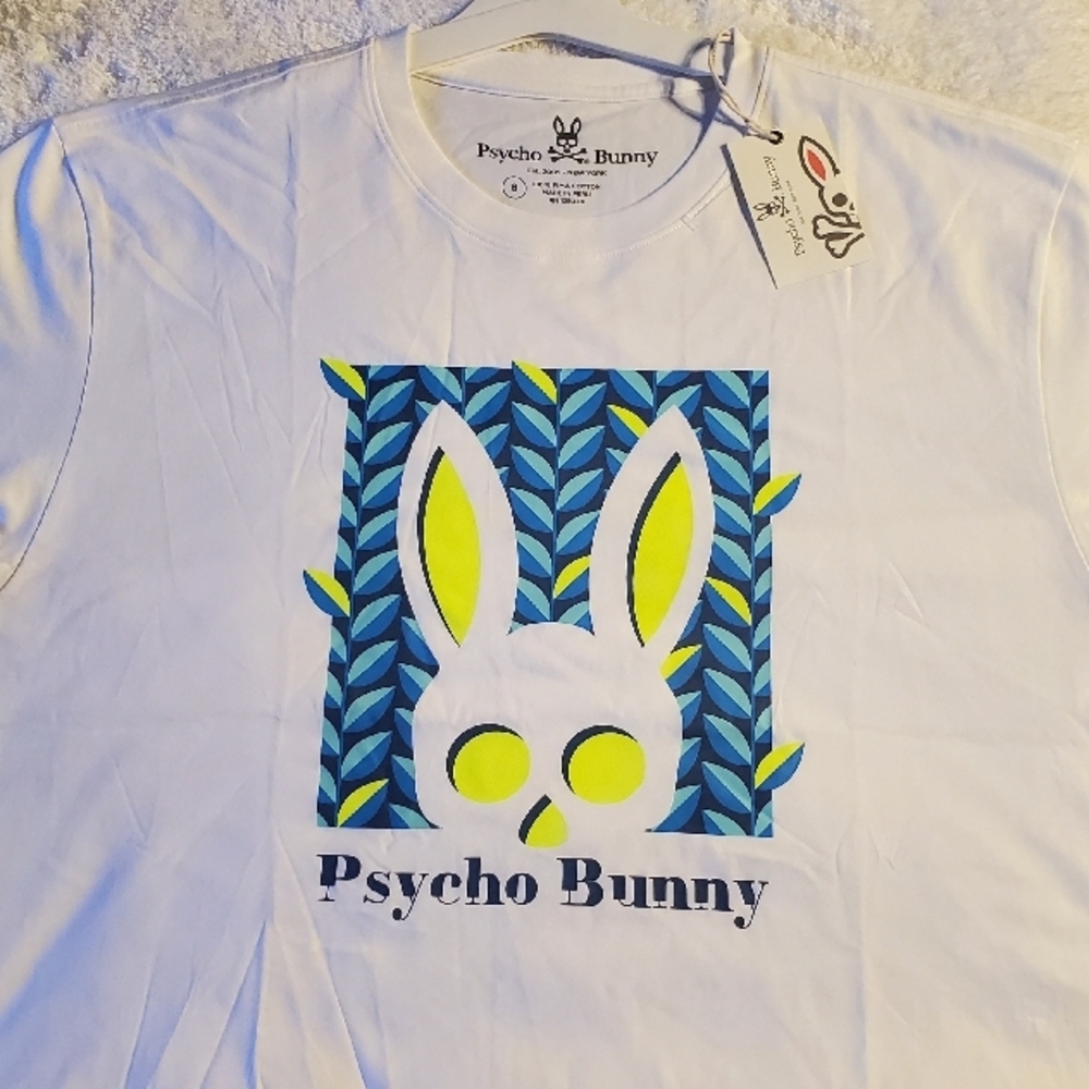 Psycho Bunny White Tees - Short Sleeve
